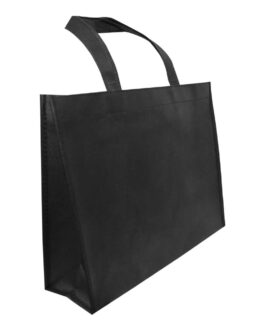 A4 Horizontal Black Non Woven Shopping Bags