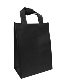 A5 Black Non Woven Shopping Bags