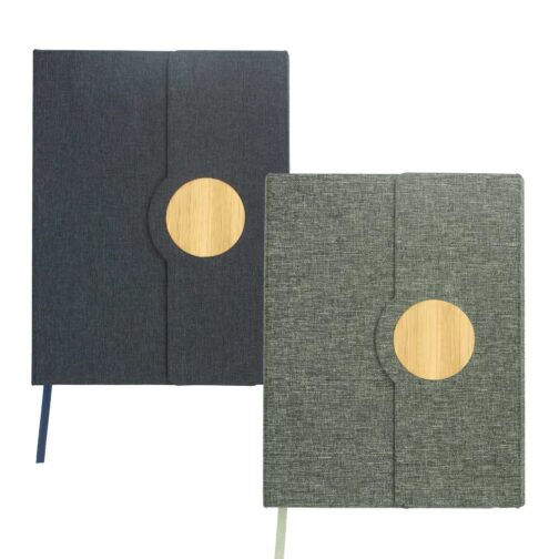 A5 RPET Notebooks with Bamboo & Magnetic Closure