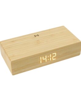 Bamboo Clock with 5W Wireless Charging Function