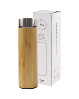 Bamboo Flask with Temperature Display