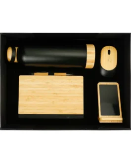 Bamboo Gift Sets in a Black Cardboard Gift Box GS-035