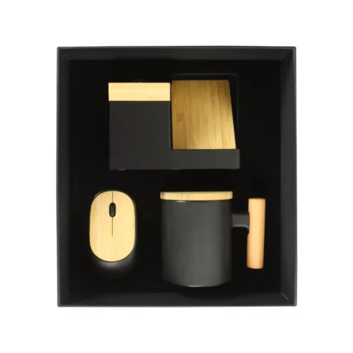 Bamboo Gift Sets in Black Cardboard Box GS-025