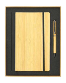 Bamboo Journal Set with A5 Size Notebook and Pen