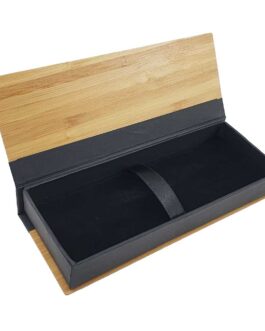 Bamboo Pen Box with Velvet Interior