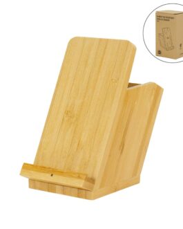 Bamboo Pen Holder with 15W Fast Wireless Charger