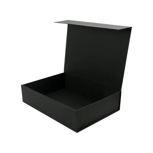 Black Plain Gift Box A3 Size with Magnetic Closure