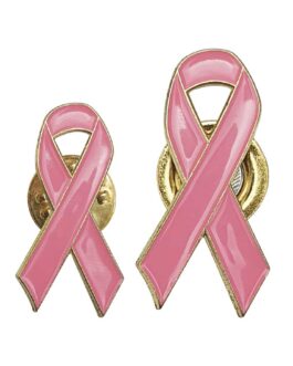 Breast Cancer Awareness Badges with Pin / Gold Magnet