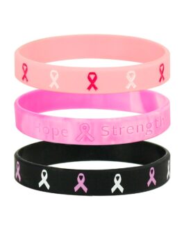 Breast Cancer Awareness Wristbands with Logo