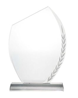 Crystal Awards with Engraved Leaf Design & Box