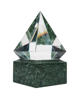 Diamond Shaped Crystal Awards with Marble Base