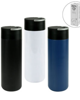 Double Wall SS Bottles, Twist-off Lid with Phone Holder 600ml