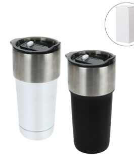 Double Wall SS Tumblers with Slide-Lock PP Lid 591ml