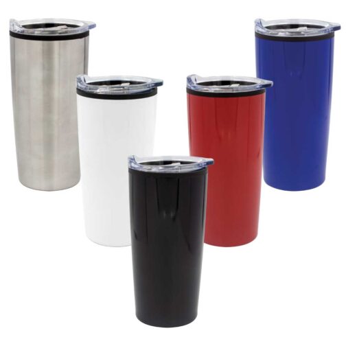 Double-Wall Travel Mugs with Clear Lid