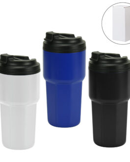 Double Wall Tumblers Flip-top PP Lid in 473ml