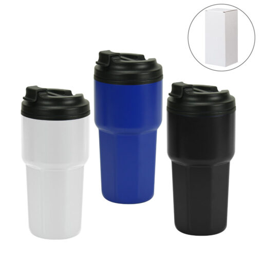 Double Wall Tumblers Flip-top PP Lid in 473ml