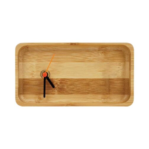 Eco-Friendly Rectangular Bamboo Desk Clock