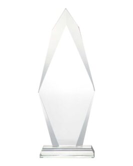 Flame Shaped Crystal Awards with Glass base & Box