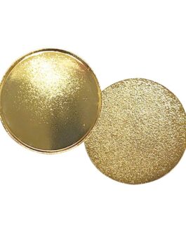 Gold Round Metal Badges