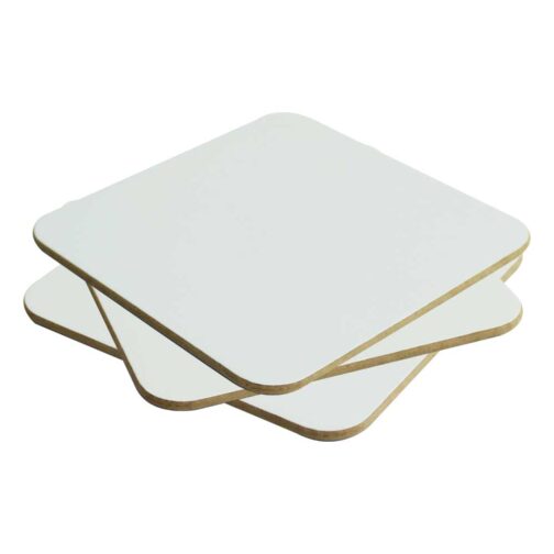 Hardboard Tea Coasters Size: 9 x 9 cm