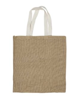 Jute Bags with White Handles, Long-lasting & Eco-friendly