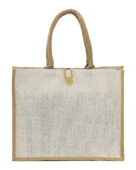 Jute Shopping Bags with Button