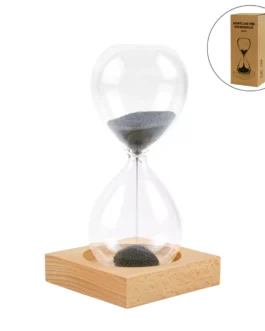 Magnetic Sand Timer with Wooden Base – 2 Minutes