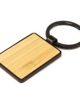 Metal Keychains with Bamboo