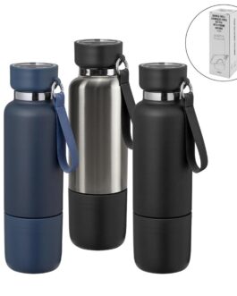 Multi-function SS Bottles, Double Wall, Base Cup, Lanyard, 500ml