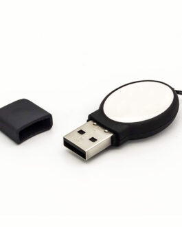 Oval Black Rubberized USB