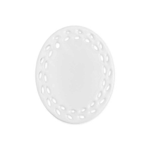 Oval Doily Ceramic Ornaments