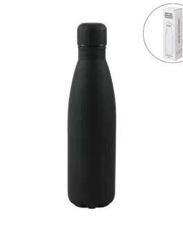 Premium Soft Touch Black Cola Bottles in Stainless Steel, 500ml