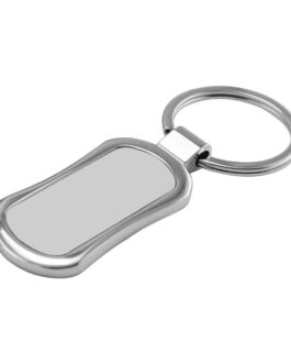 Rectangular Oval Metal Keychains