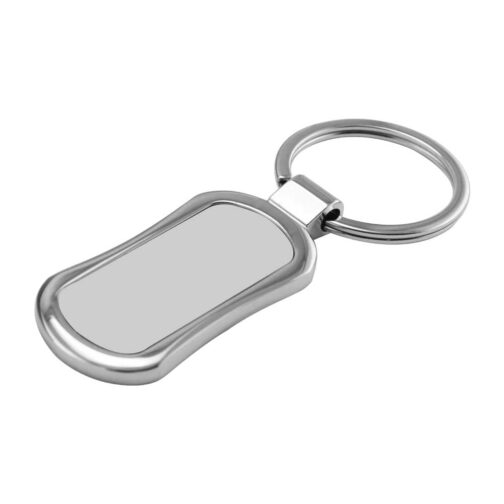 Rectangular Oval Metal Keychains