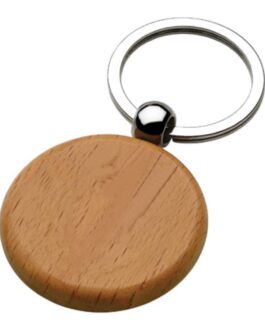 Round Wooden Keychains