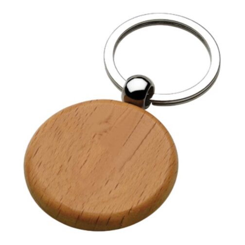 Round Wooden Keychains