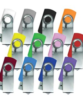 Shiny Silver Swivel USB Flash Drives