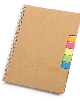 Spiral Notebook with Sticky Note and Pen