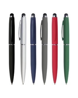 Stylus Metal Pens Rubberized & Twist-action