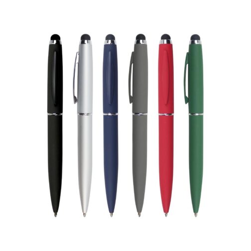 Stylus Metal Pens Rubberized & Twist-action