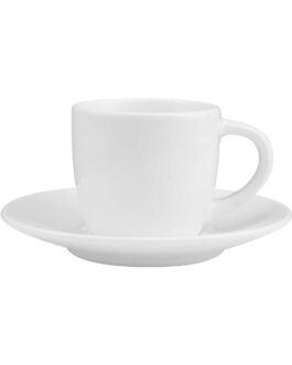 Sublimation White Ceramic Cup & Saucer 100ml Capacity