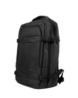 Travel Backpacks in Black Polyester Material