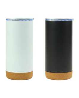 Travel Tumbler with Cork Base 450ml Stainless Steel