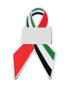 UAE Flag Ribbon Metal Badges