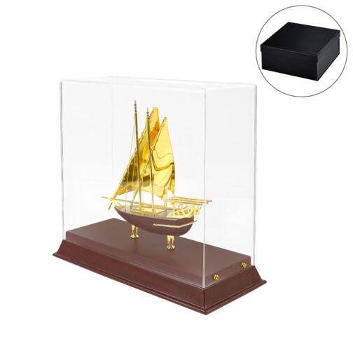 UAE Golden Dhow Memento in Wooden Base & Acrylic Case