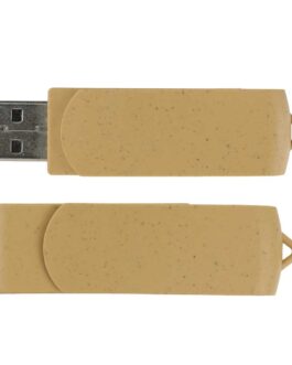 Wheat Straw Swivel USB Flash Drives, 4GB to 32GB