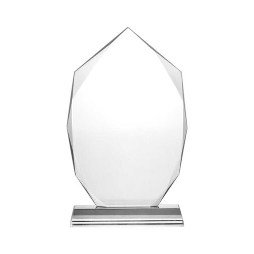 Wide Flame Crystal Awards with Glass base & Box