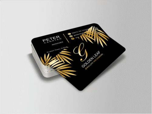 Rounded Corner Gold Foil Matt Laminated 400 GSM