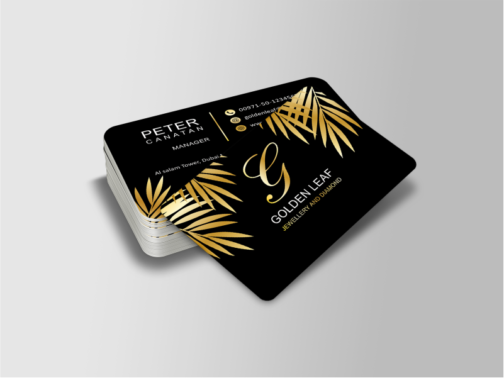 Rounded Corner Gold Foil Matt Laminated 400 GSM