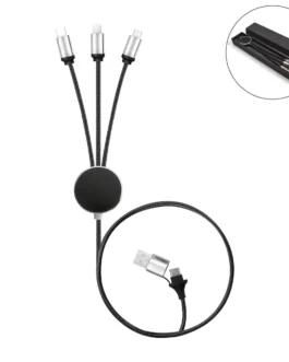 3-in-1 Multi-Charging long cable 105cm with Light Up Logo